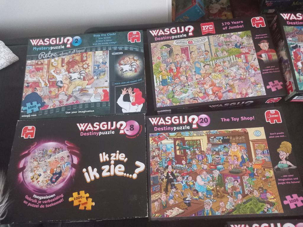 Wasgij Puzzels verschillende €7,50 en 2 van Haasteren, Ophalen, 500 t/m 1500 stukjes, Zo goed als nieuw, Legpuzzel