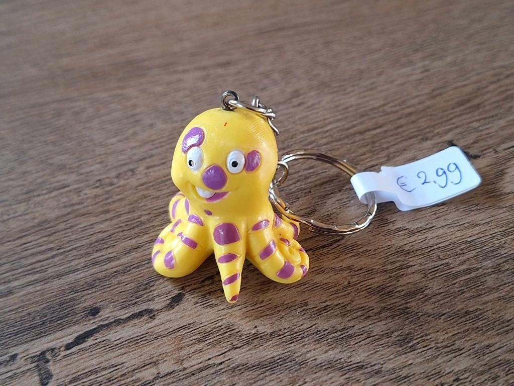 Sleutelhanger : Gele Octopus !!, Info@keycharms.nl, Dier of Natuur, Nieuw, Medemblik