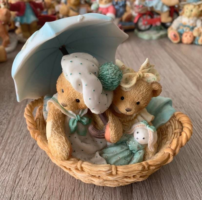 Cherished Teddies Beth & Blossom, Ophalen of Verzenden, Zo goed als nieuw, Beeldje, Cherished Teddies