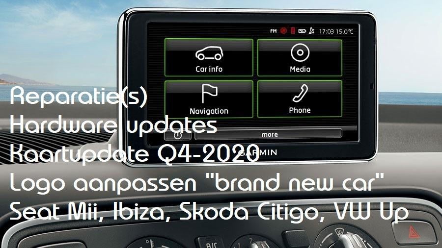 ✅ Reparatie navigatie, Seat Mii/Ibiza, Skoda Citigo, VW Up, Update, Navigon & Garmin, Nieuw, Ophalen of Verzenden