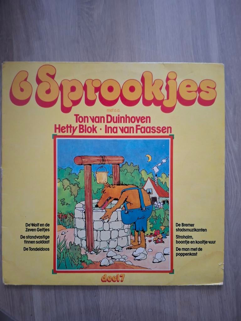 LP met 6 Sprookjes - Hoorspel, Cd's en Dvd's, Vinyl | Kinderen en Jeugd, Ophalen of Verzenden