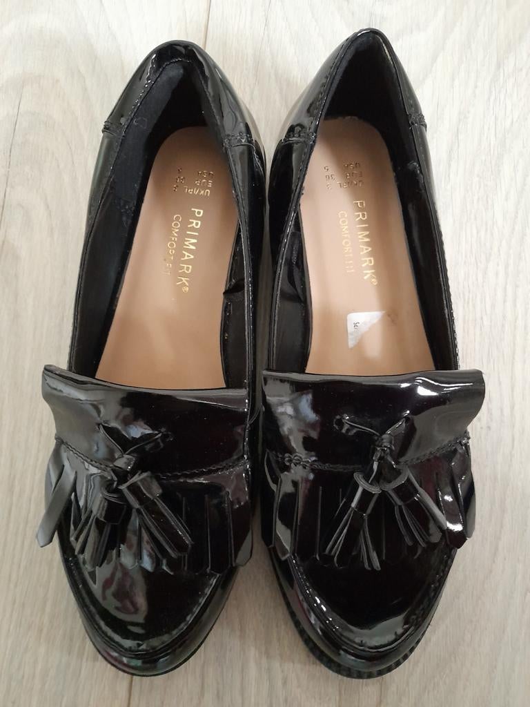 Zwarte loafers maat 36, Primark, Ophalen of Verzenden, Zo goed als nieuw, Instappers