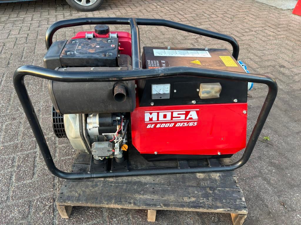 6 KVA aggregaat 230 Volt Yanmar diesel generator MOSA, Ophalen, Gebruikt, Elektrisch startend, Dieselolie