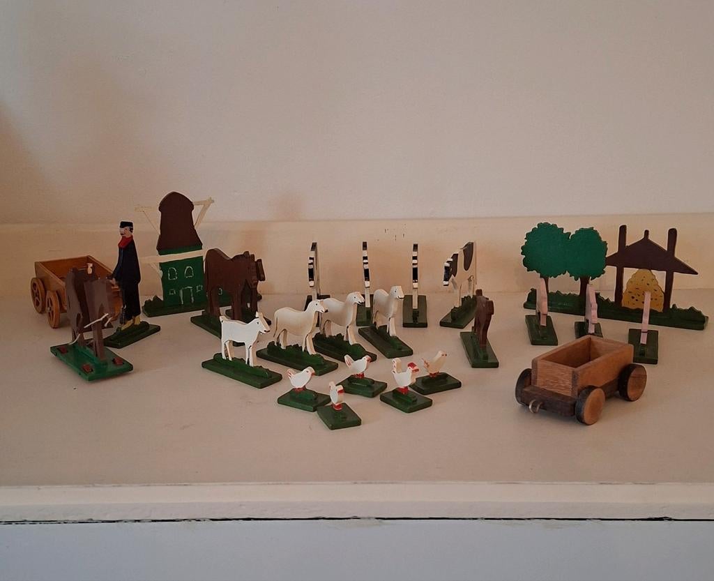 Handgemaakte Boerderijdieren met assescoires., Ophalen of Verzenden