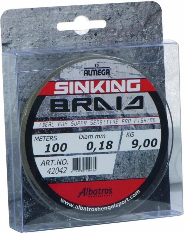 Almega |Sinking Braid | 100M |  gevlochten vislijn 459, Hegebeintumerdyk 10, 9172 PJ Ferwert, Nieuw, Ophalen of Verzenden, Vislijn