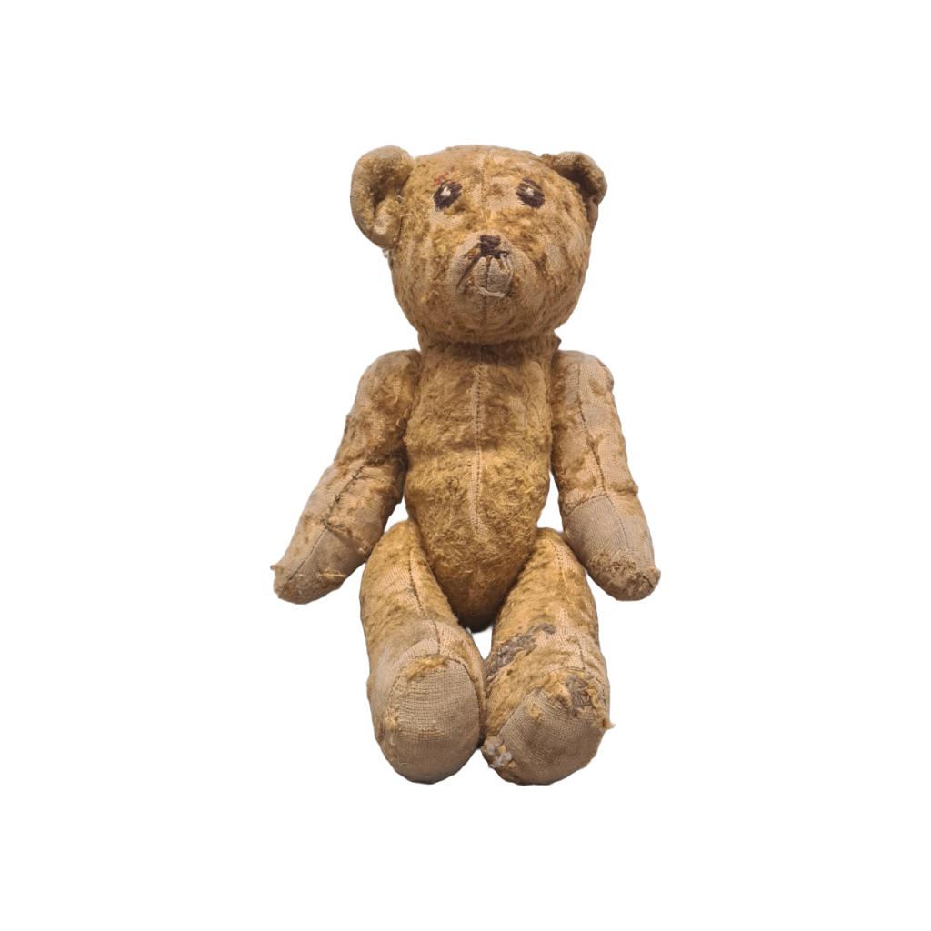 Antiek stoffen speelgoed beertje, Ophalen of Verzenden