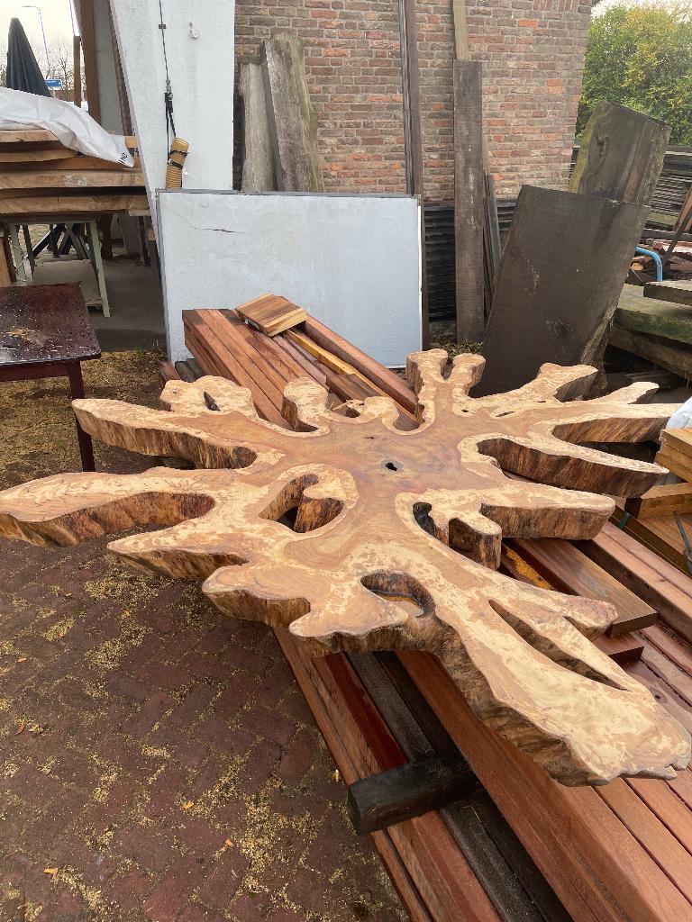 Organische schijven suar mango lychee tamarinde wengé  groot, Organische robuuste landelijke, 150 tot 200 cm, Nieuw, Overige vormen