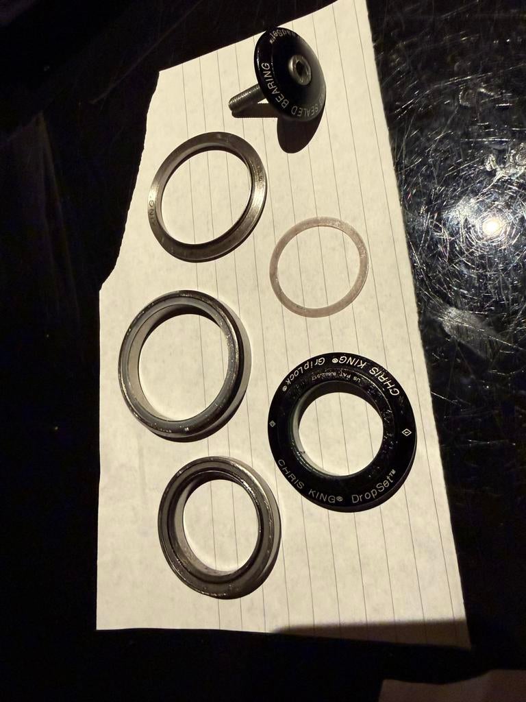 Chris King Dropset 5 zgan mat zwart, Fietsen en Brommers, Overige merken, Ophalen of Verzenden, Zo goed als nieuw, Heren