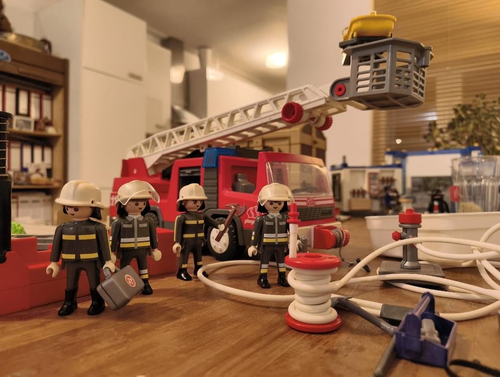 Playmobil Brandweerwagen 3879, Ophalen, Gebruikt, Complete set