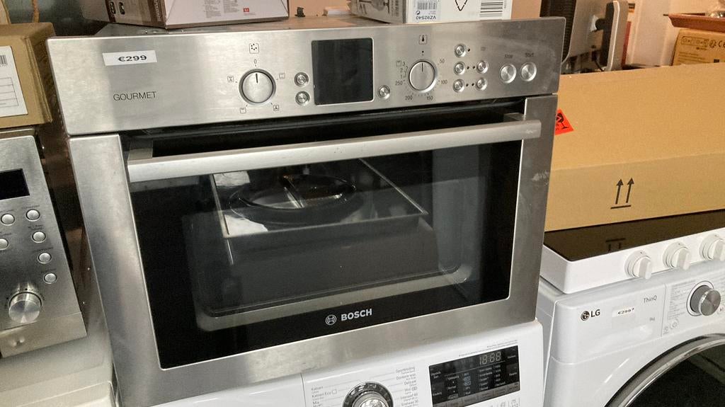 Bosch inbouw combimagnetron, Ophalen of Verzenden, Gebruikt, Inbouw, 45 tot 60 cm