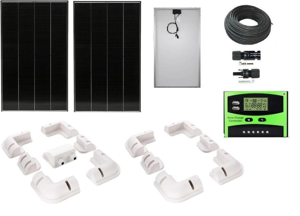 260Wp zonnepaneel set solar accu camper boot tuin caravan, Ophalen of Verzenden, Nieuw