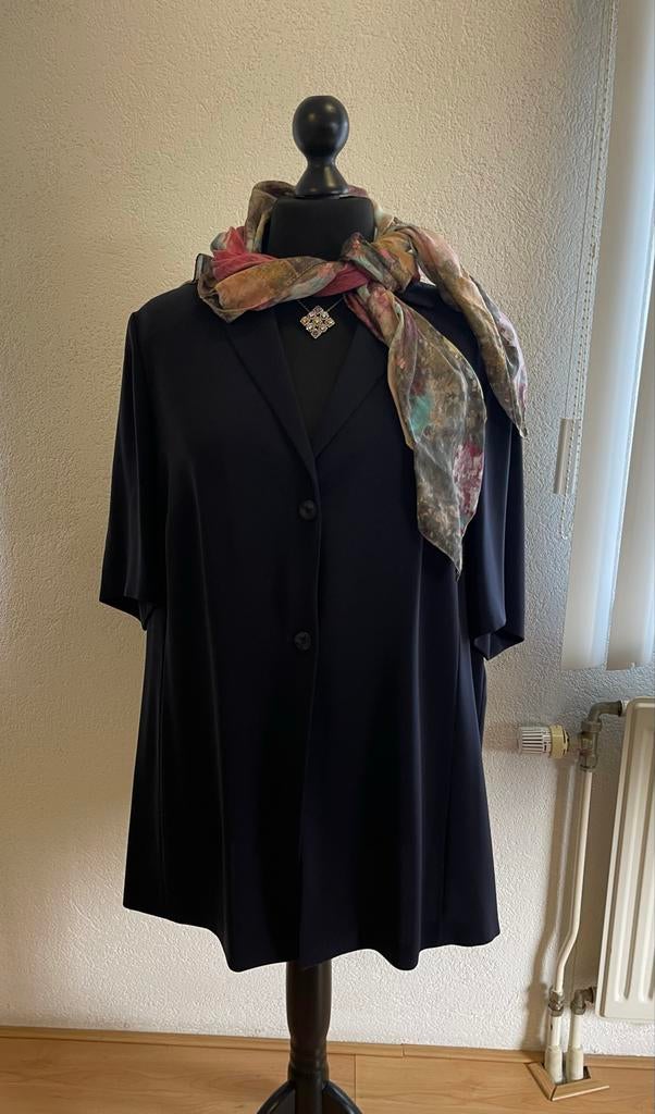 Gerry Weber Marineblauwe Blouse - Maat 48, Kleding | Dames, Grote Maten, Ophalen of Verzenden, Zo goed als nieuw, Blauw, Blouse of Tuniek