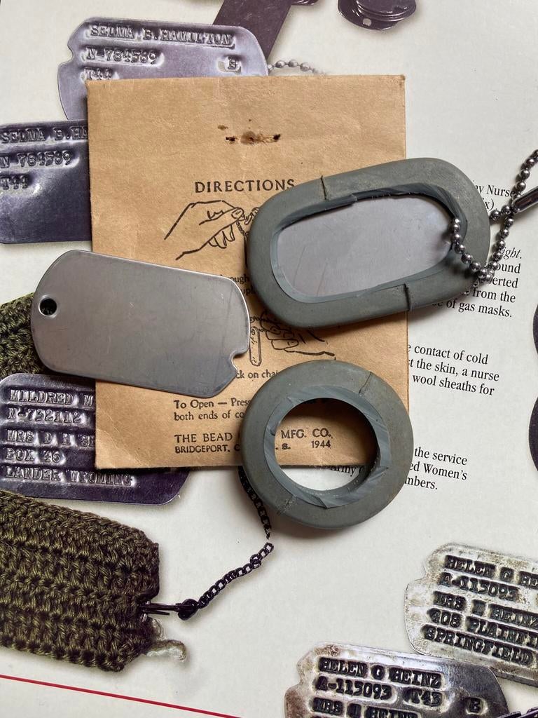 WW2 US Army Rubber Dog-Tag Silencers / Set, Verzamelen, Ophalen of Verzenden, Overige soorten, Amerika, Overige typen