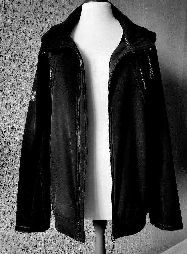 Nette warme en waterdichte heren regen jack., Zwart, Maat 56/58 (XL), Nieuw, C&A