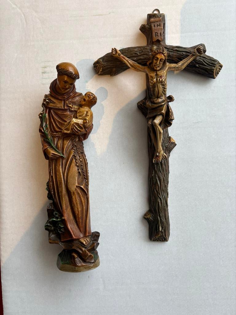 Sint Anthonius van Padua & Kruisbeeld - Venlo, Antiek en Kunst, Ophalen of Verzenden