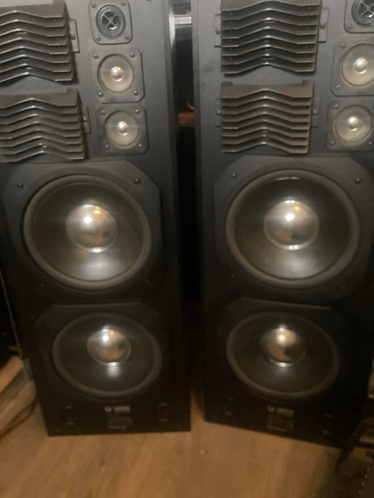 Q 5000 Power Series Speakers - Giant Woofer, Gebruikt, 120 watt of meer, Front, Rear of Stereo speakers, Ophalen