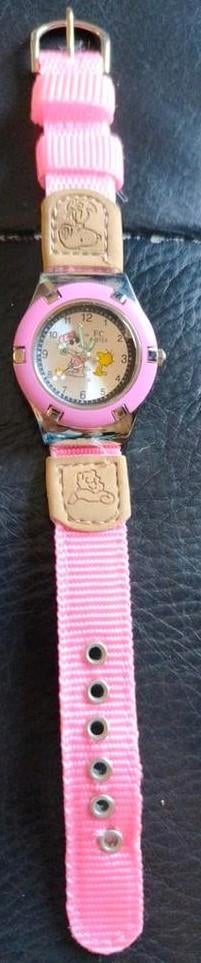 Horloge roze Snoopy, Ophalen of Verzenden, Zo goed als nieuw, Roze, Meisje