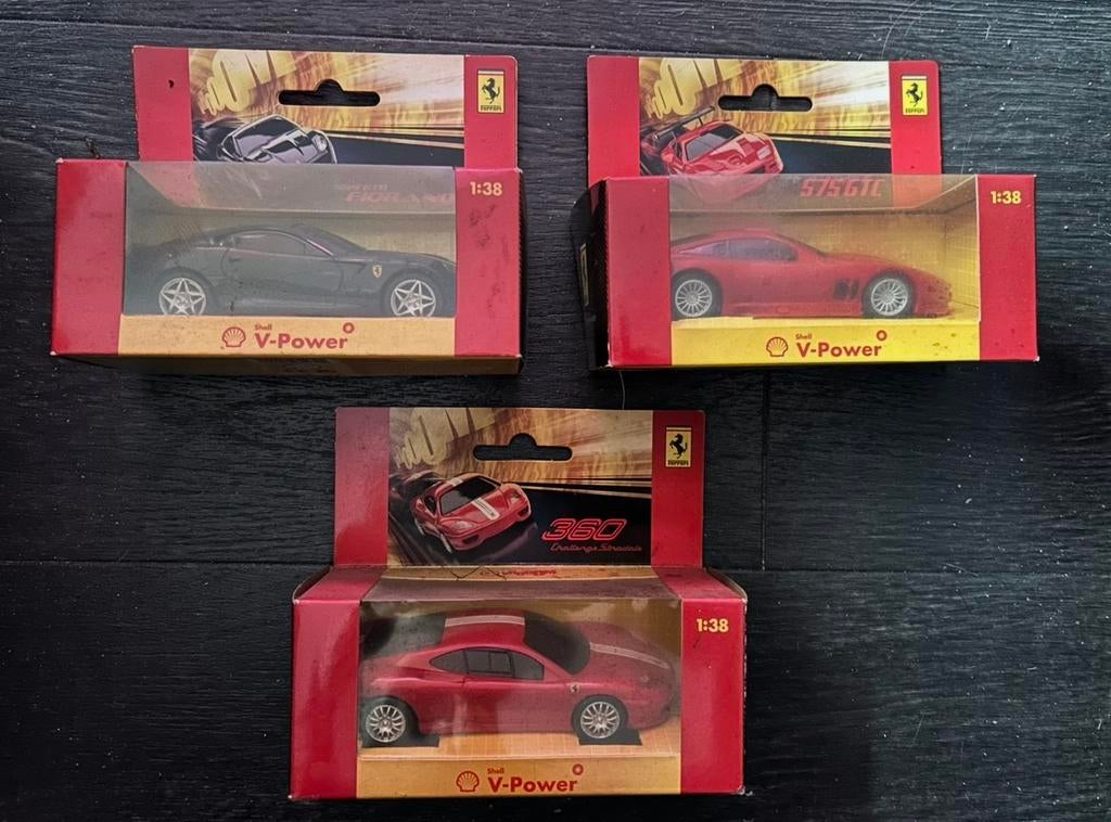 3 x Ferarri Shell V-Power Collection, Ophalen of Verzenden, Zo goed als nieuw, Auto