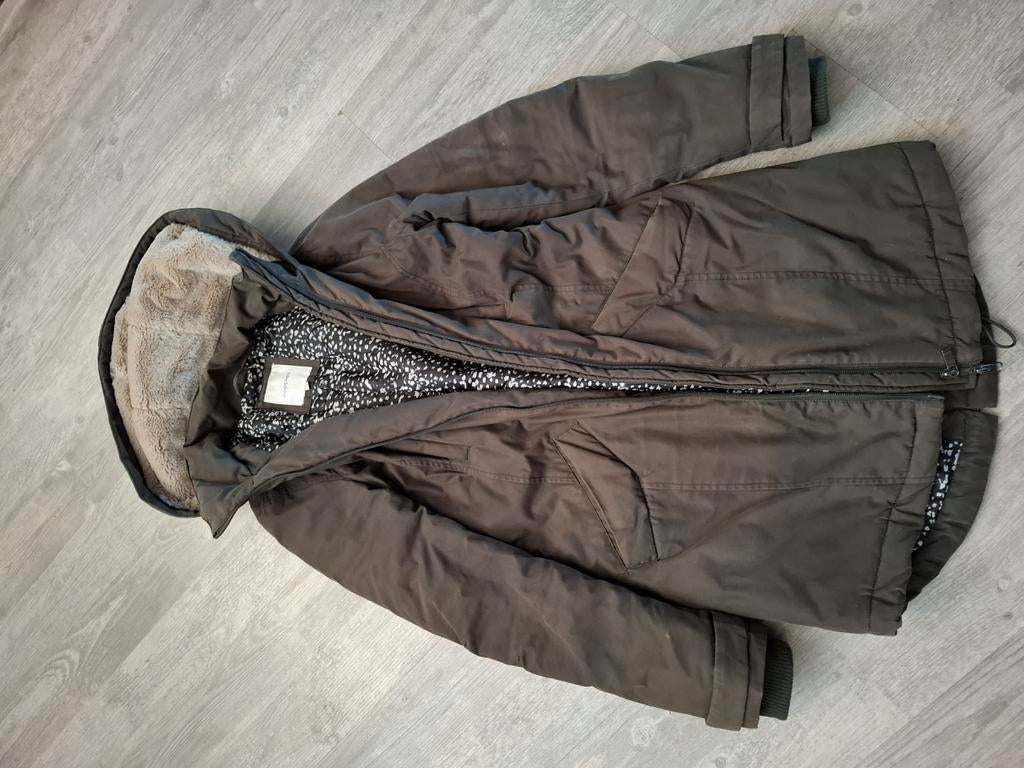 Winterjas khakigroen, Ophalen of Verzenden, Zo goed als nieuw, Zwart