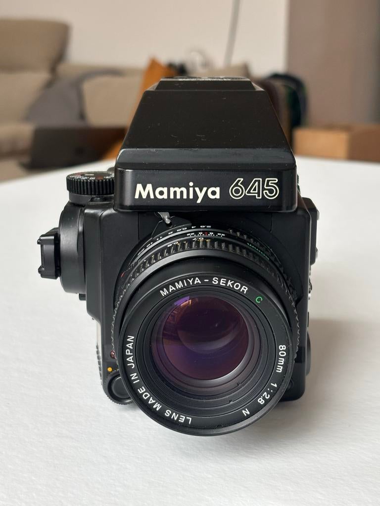 Mamiya M645 Super + 80mm, Audio, Tv en Foto, Fotocamera's Analoog, Ophalen, Gebruikt, Spiegelreflex, Overige Merken