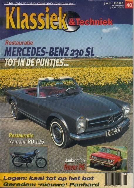 Klassiek & Techniek 40 2001 : Mercedes 230SL - Rover P6, Boeken, Ophalen of Verzenden, Gelezen, Algemeen