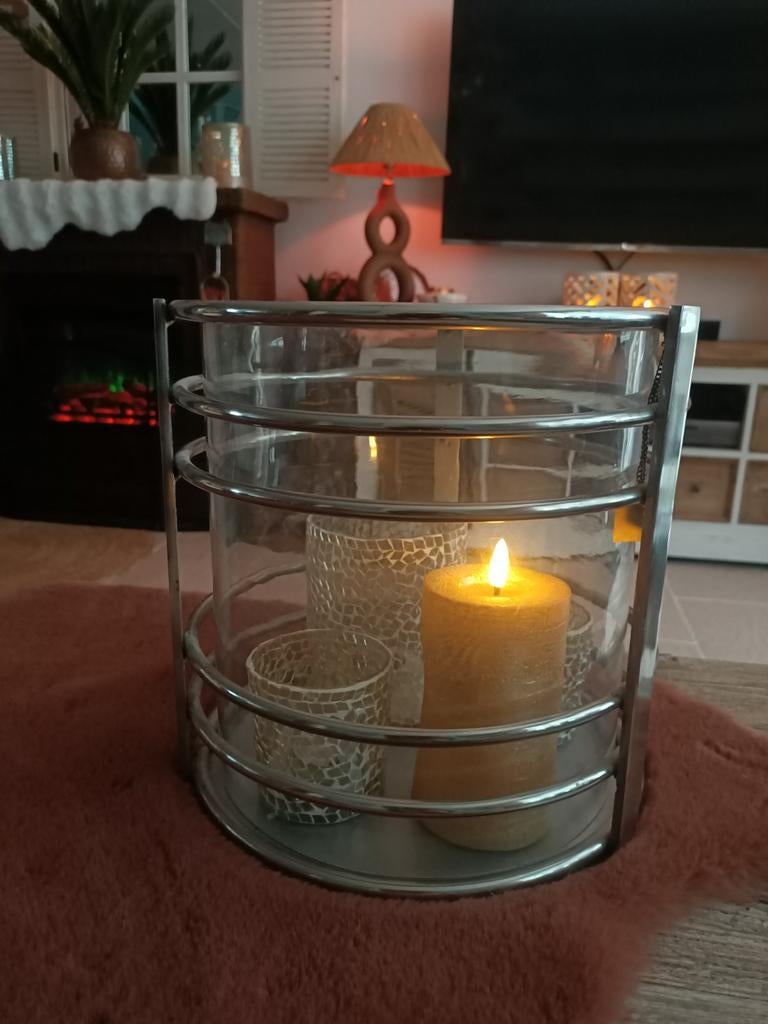 Riviera Maison Windlicht - Groot & Modern, Huis en Inrichting, Woonaccessoires | Etagères, Ophalen of Verzenden, Zo goed als nieuw