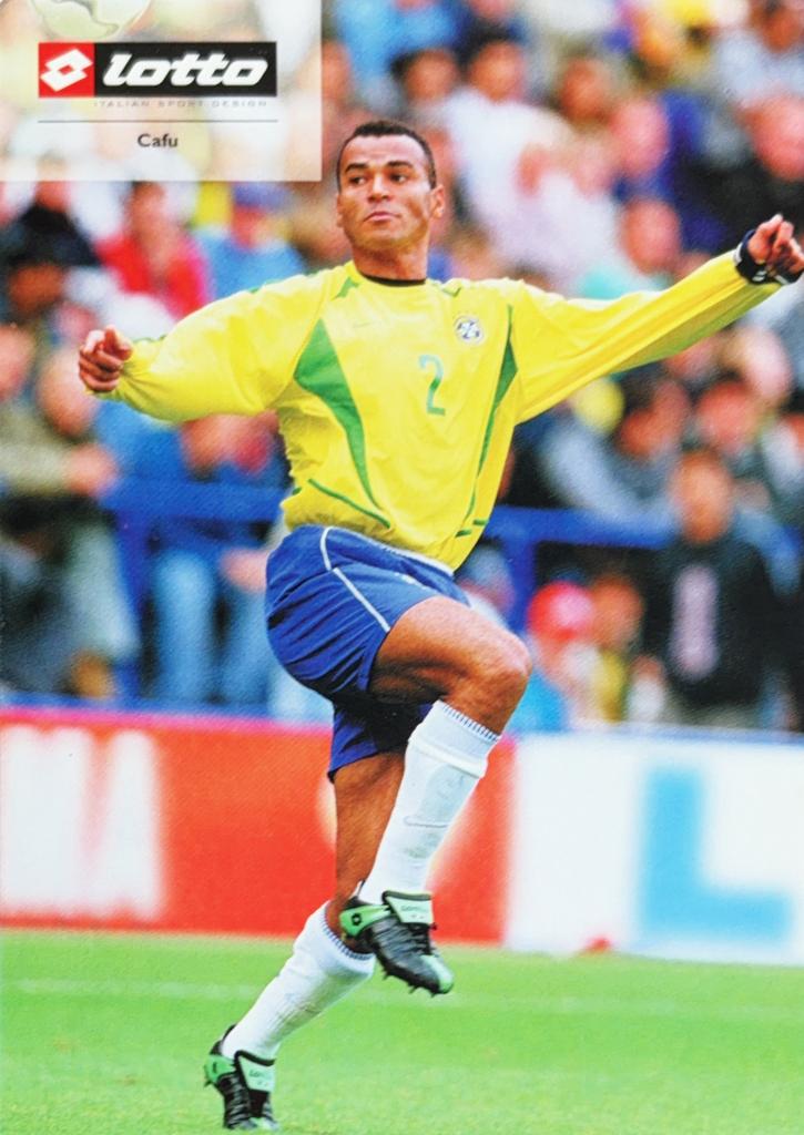 Spelerskaart Cafu AC Milan - Lotto reclamekaart, Ophalen of Verzenden, Zo goed als nieuw, Buitenlandse clubs, Spelerskaart
