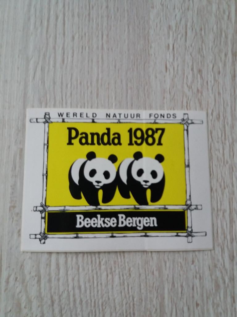 sticker Wereld Natuur Fonds Panda 1987 Beekse Bergen, Ophalen of Verzenden, Zo goed als nieuw, Bedrijf of Vereniging