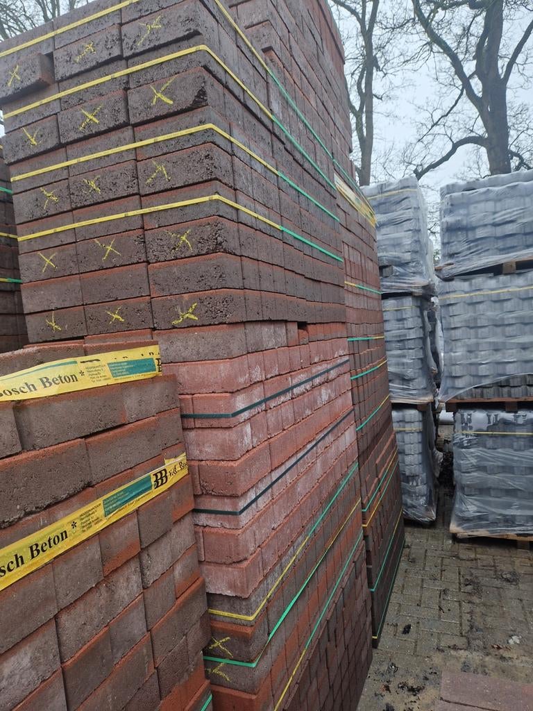 Betonklinker 8cm terracotta rood fijn structuur, Tuin en Terras, Tegels en Klinkers, Ophalen, Nieuw, Beton, Klinkers