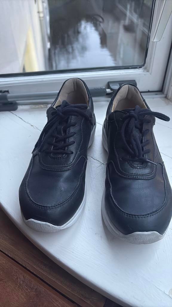 Leren stewardess schoenen/sneakers maat 38, Blauw, Ophalen of Verzenden, Sneakers of Gympen, Zo goed als nieuw