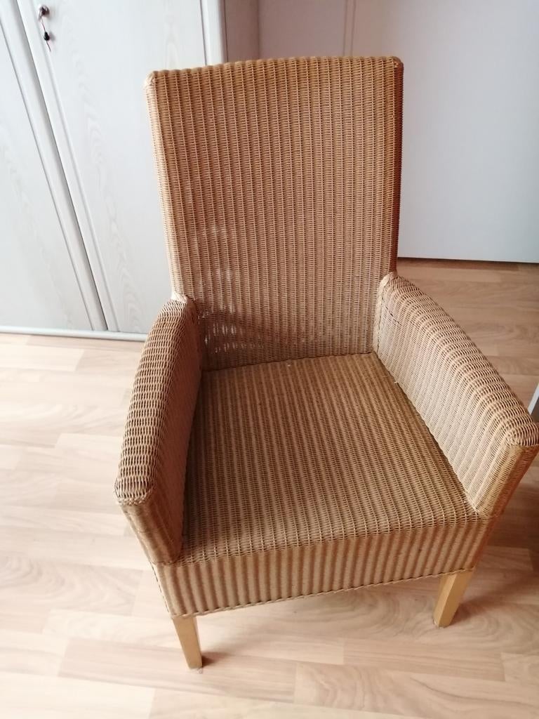 Te koop 4 prachtige Lloyd Loom stoelen., Ophalen, Bruin