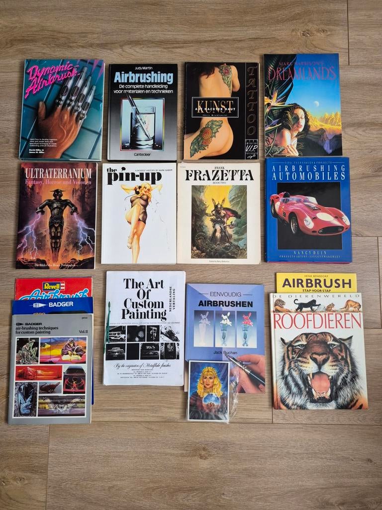 Collectie airbrush boeken, Ophalen, Zo goed als nieuw, Overige onderwerpen