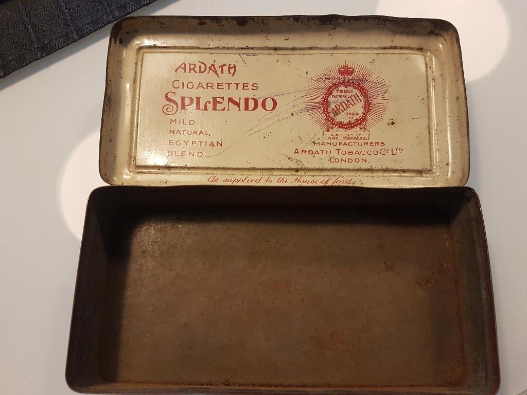 Zeldzaam & antiek tabak blik Ardath Tabacco Splendo London, Ophalen of Verzenden, Gebruikt, Overige