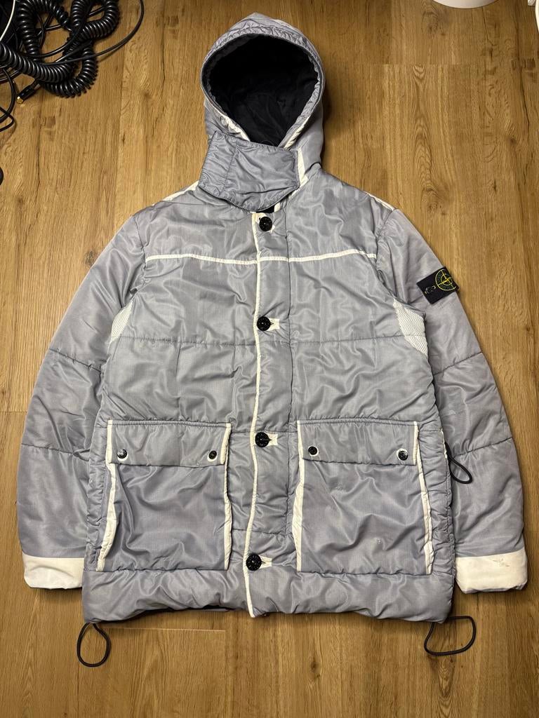 Stone Island Down Padded Jacket SS’02, Ophalen of Verzenden, Gedragen, Maat 52/54 (L), Grijs