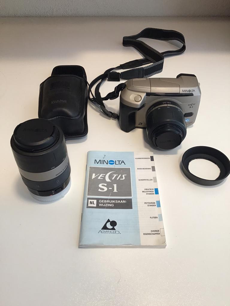 Minolta Vectis S-1 spiegelreflexcamera , vintage jaren 90., Ophalen of Verzenden, 1980 tot heden, Fototoestel