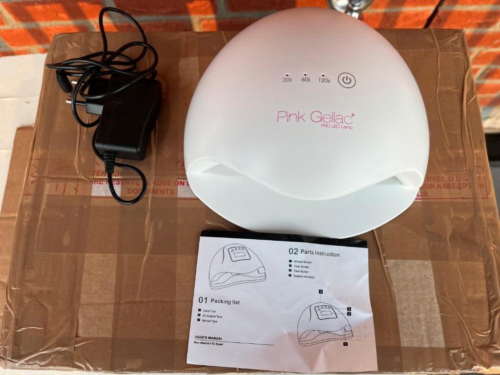 PinkGellac Premium LED lamp (ZGAN), Wit, Ophalen of Verzenden, Zo goed als nieuw, Handen en Nagels