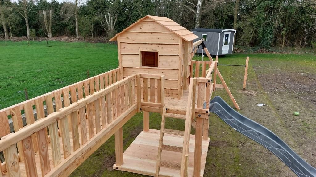 BOOMHUT BOSHUIS speeltoren speelhuis klimtoren speeltoestel, Ophalen, Nieuw, Schommel, Aanbouwonderdeel