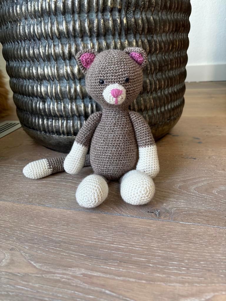 Gehaakte Knuffel Kat, Ophalen of Verzenden, Zo goed als nieuw
