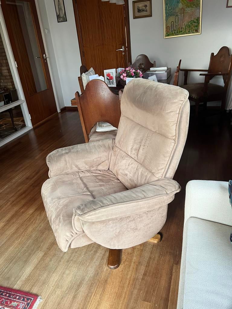 Skalma Relax Fauteuil Draaivoet gratis, Huis en Inrichting, Fauteuils, Gebruikt, Hout, 75 tot 100 cm, Ophalen