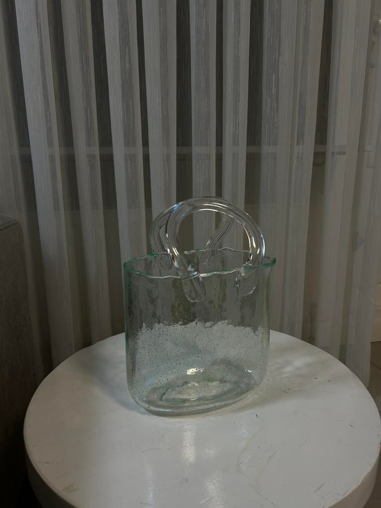 Glazen tas vaas, Ophalen of Verzenden, Zo goed als nieuw