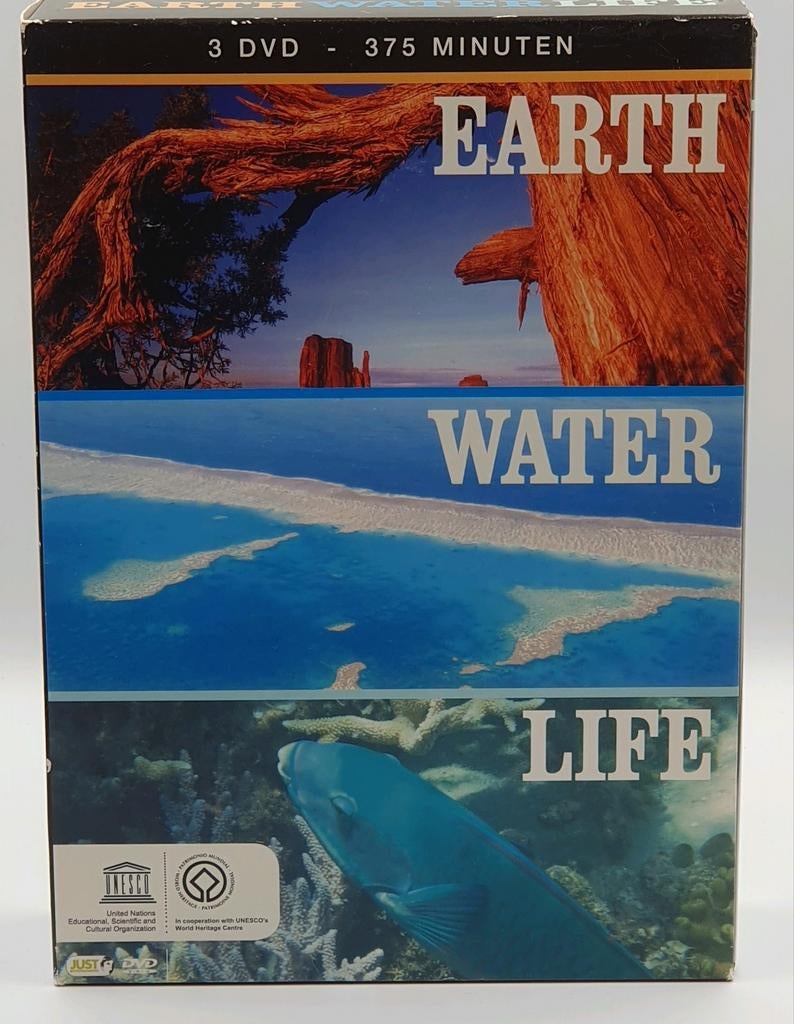 Earth Water Life - 3 DVD Boxset - Natuur Documentaire, Cd's en Dvd's, Dvd's | Documentaire en Educatief, Gebruikt, Natuur, Boxset