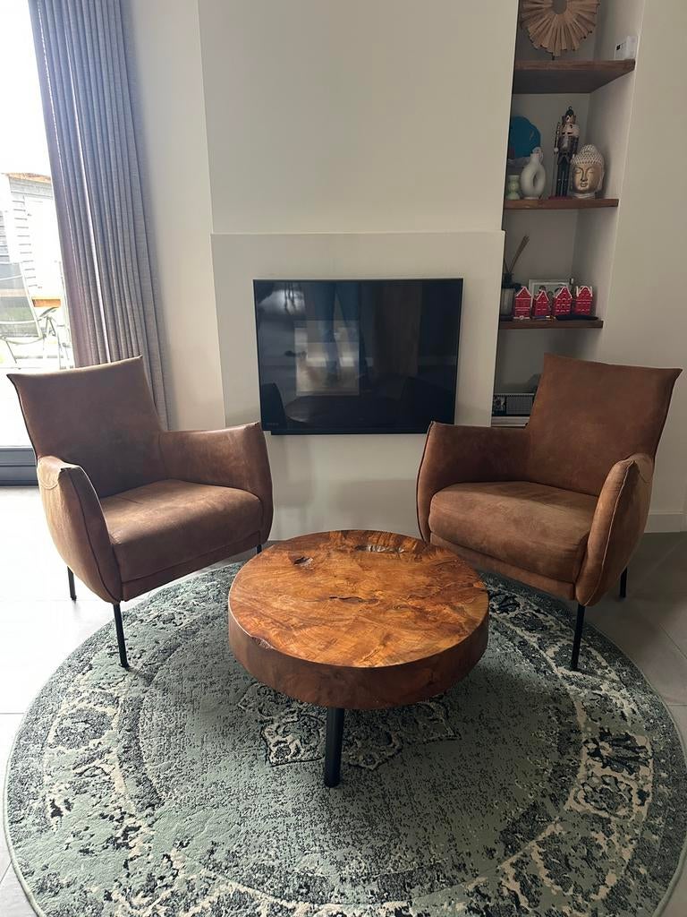 Stijlvolle fauteuils - Set van 2, Huis en Inrichting, Fauteuils, Ophalen, Gebruikt, Minder dan 75 cm, Modern klassiek