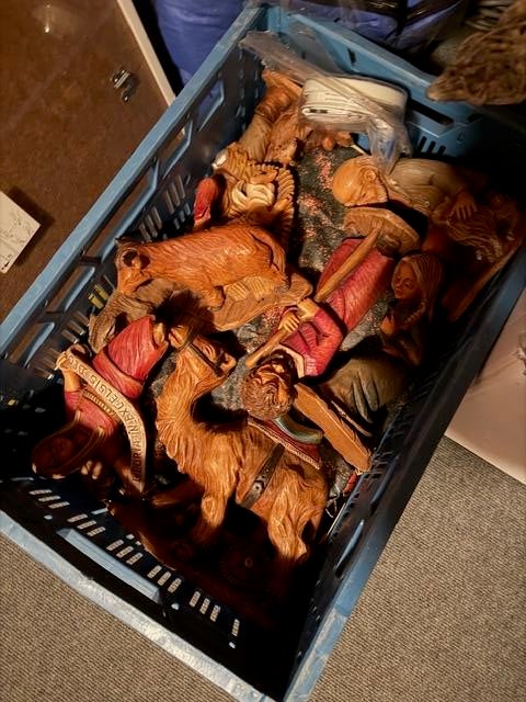 Kerststal met beelden, Diversen, Kerst, Ophalen, Gebruikt