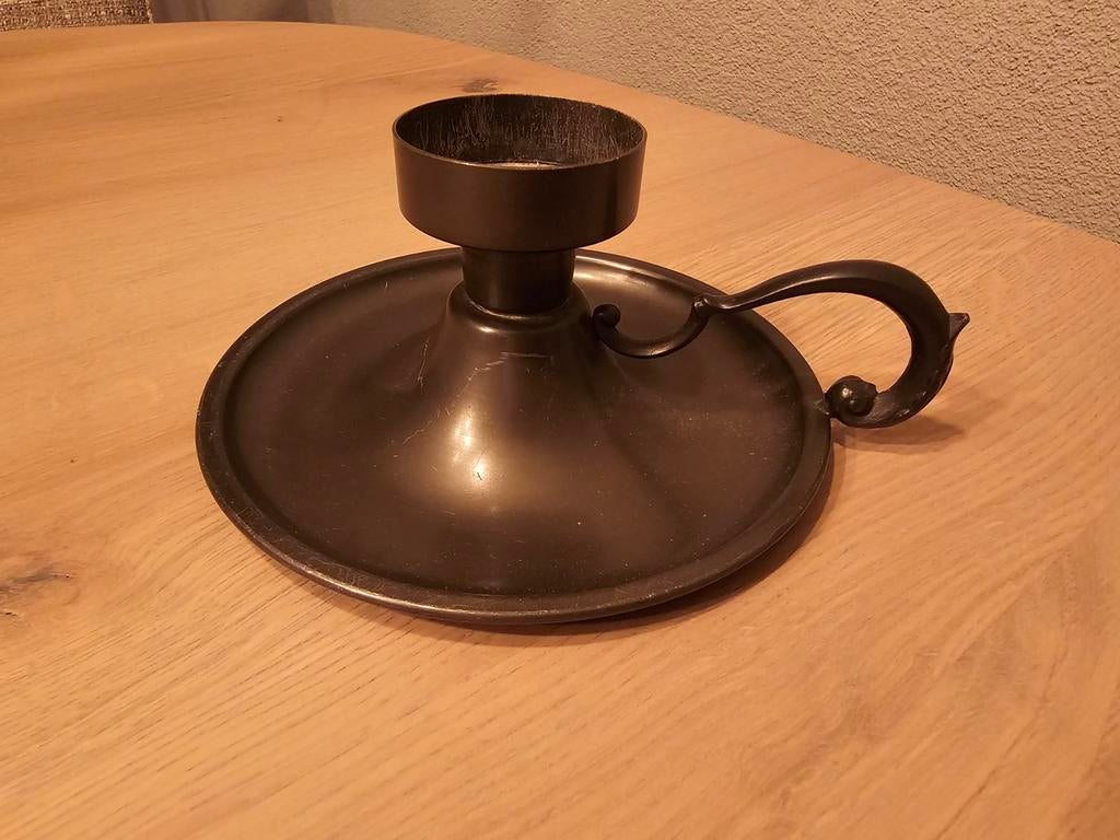 Tinnen kaarskandelaar, Ophalen, Overige materialen