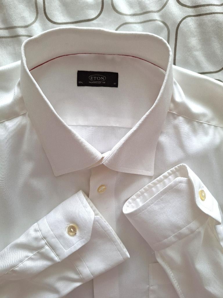 Nieuw wit overhemd - ETON _ regular fit. - Maat 47 - XXXL., Ophalen of Verzenden, Nieuw, Wit, Overhemd