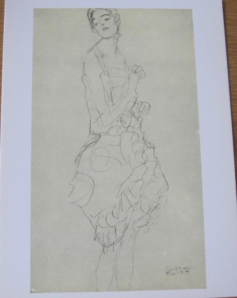 Gustav Klimt - studie voor Die Tänzerin - 1916 - nieuw, Verzenden, 1980 tot heden, Ongelopen, Overige thema's