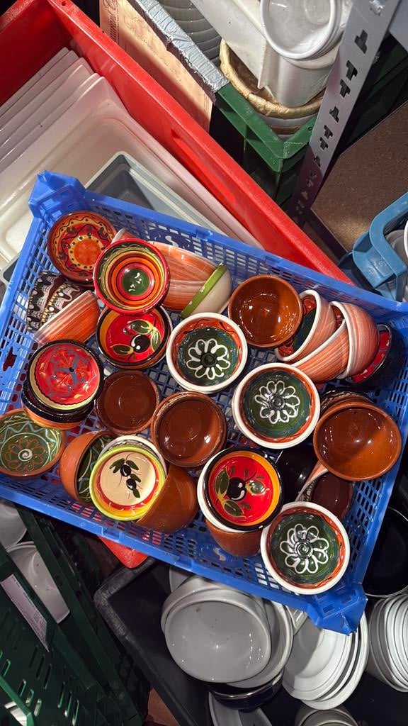 Partij horeca servies tapas bakjes / saus bakjes, Ophalen