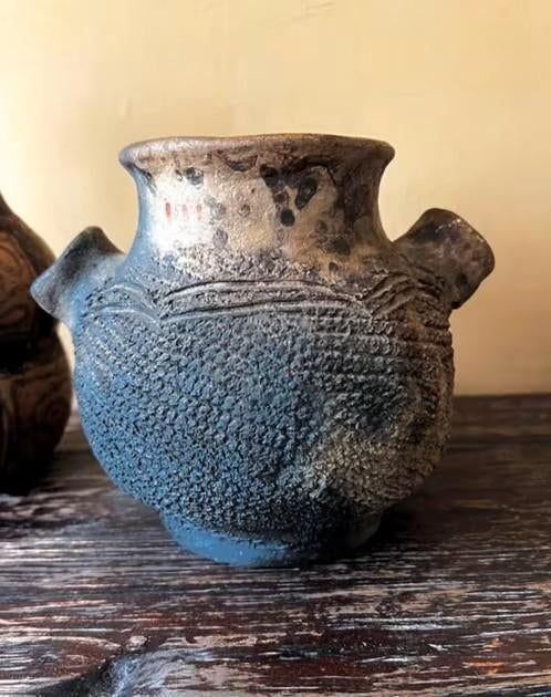 Antieke kookpot terracotta, Ophalen