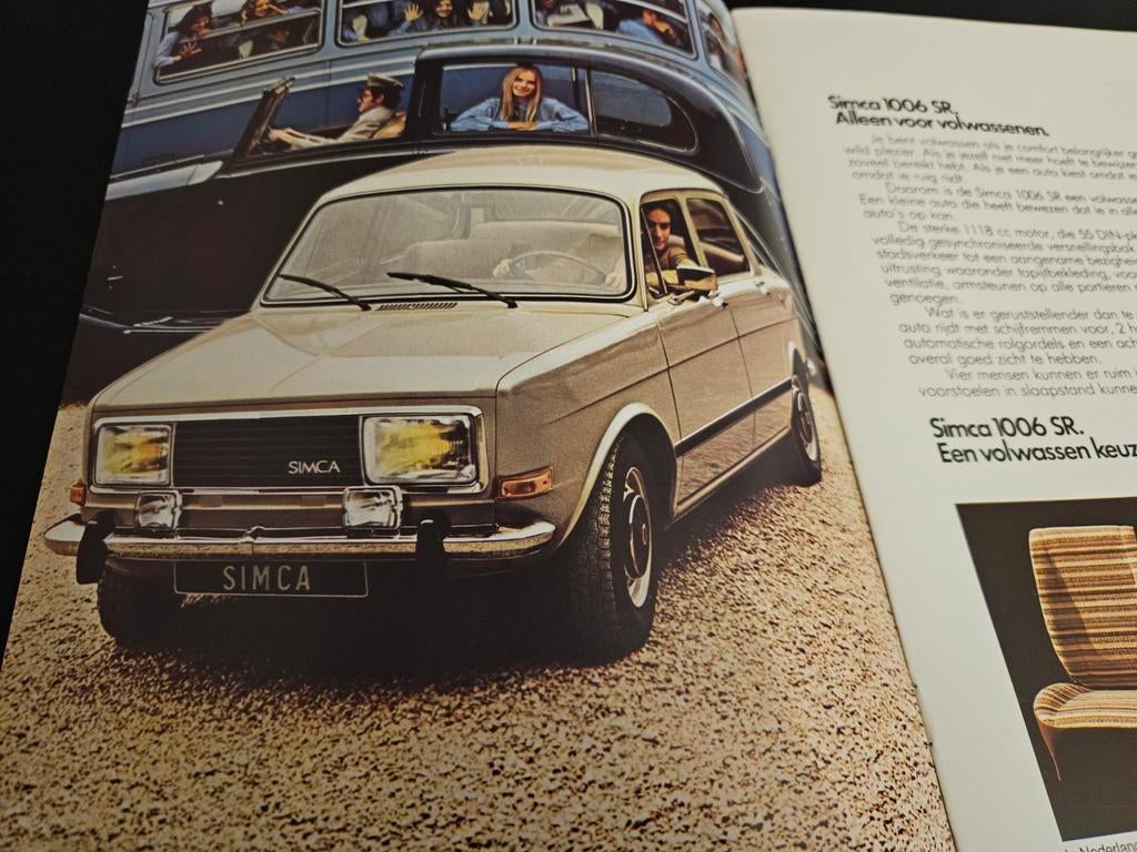 Brochure Simca 1000 1976, Boeken, Ophalen of Verzenden, Zo goed als nieuw, Overige merken