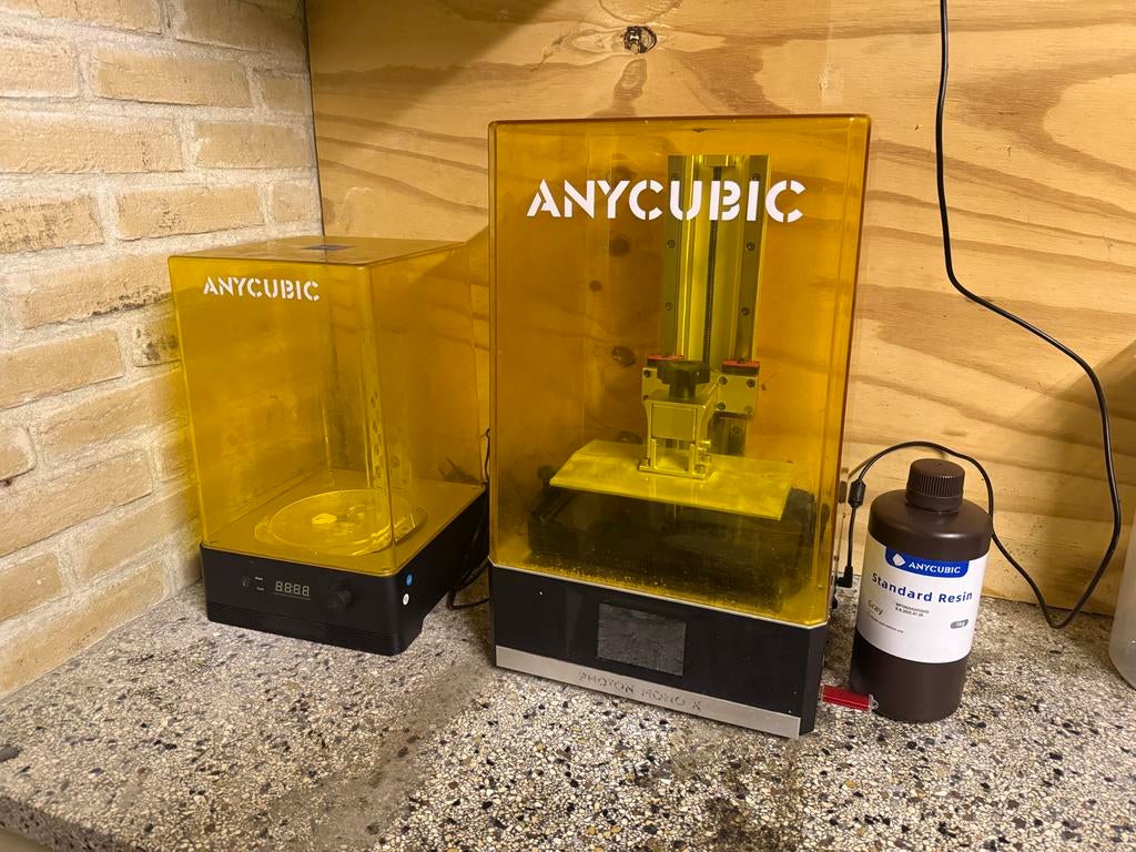 Anycubic Photon Mono X + Wash & Cure Station + Resin, Ophalen of Verzenden, Gebruikt
